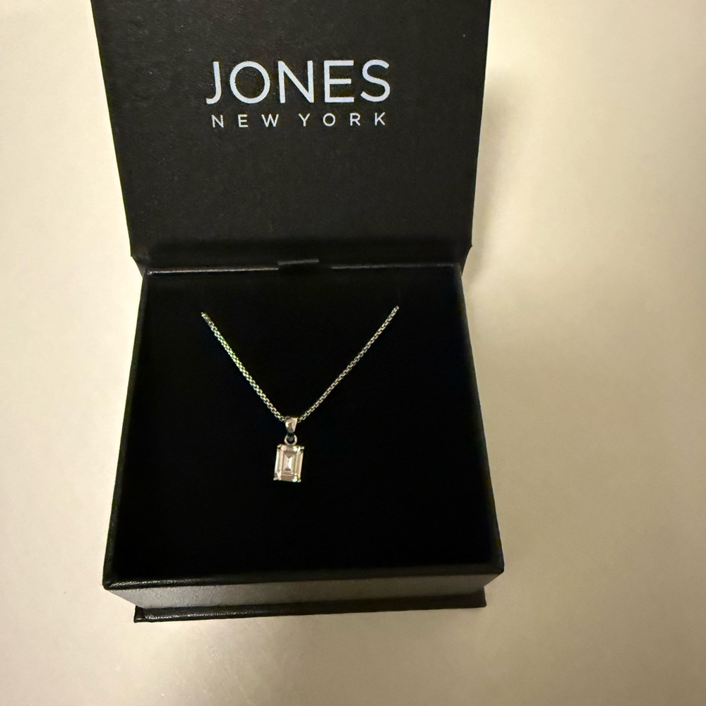 Jones New York Emerald-Cut Pendant Necklace